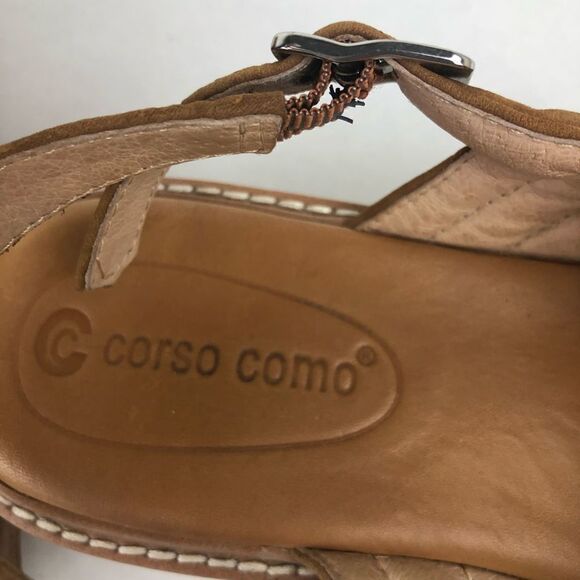 Corso Como Lana tan leather platform sandals size 8 - Picture 8 of 11